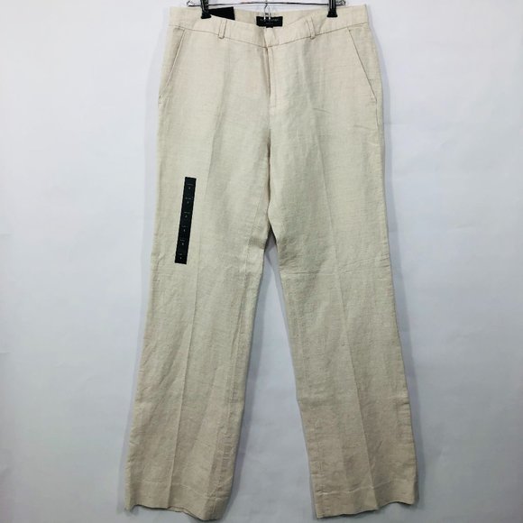 BR Women's Martin Linen Cotton Straight Trousers - Picture 3 of 8